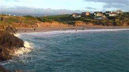 Treyarnon Bay, just outside the Youth Hostel, bathed in evening sunshine